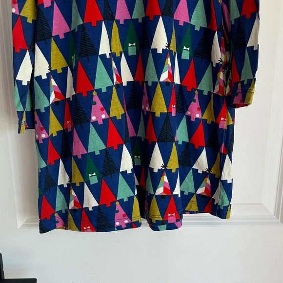 Hanna Andersson Girls Christmas Tree Dress Size 8 (130) Long Sleeve Pockets - Picture 7 of 8